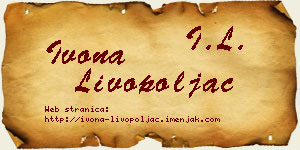 Ivona Livopoljac vizit kartica